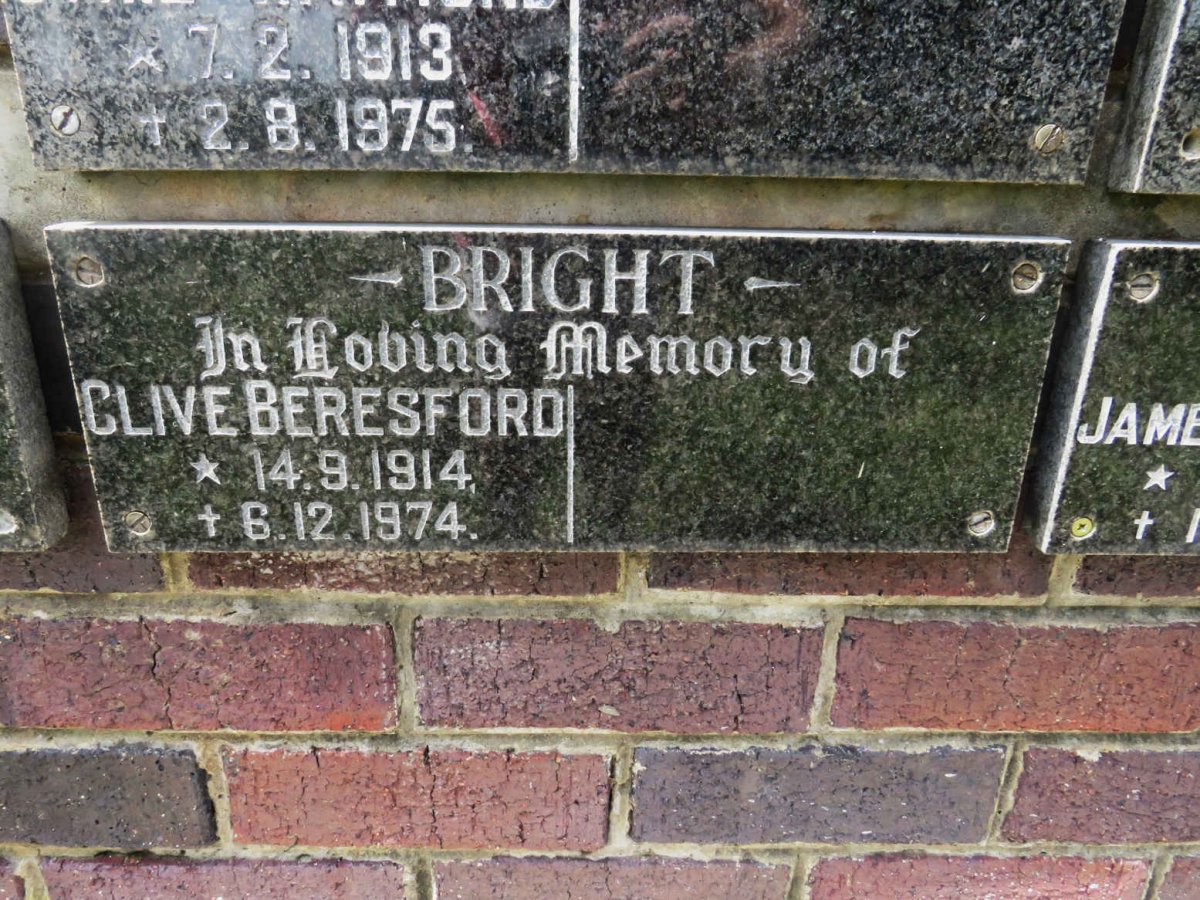 BRIGHT Clive Beresford 1914-1974