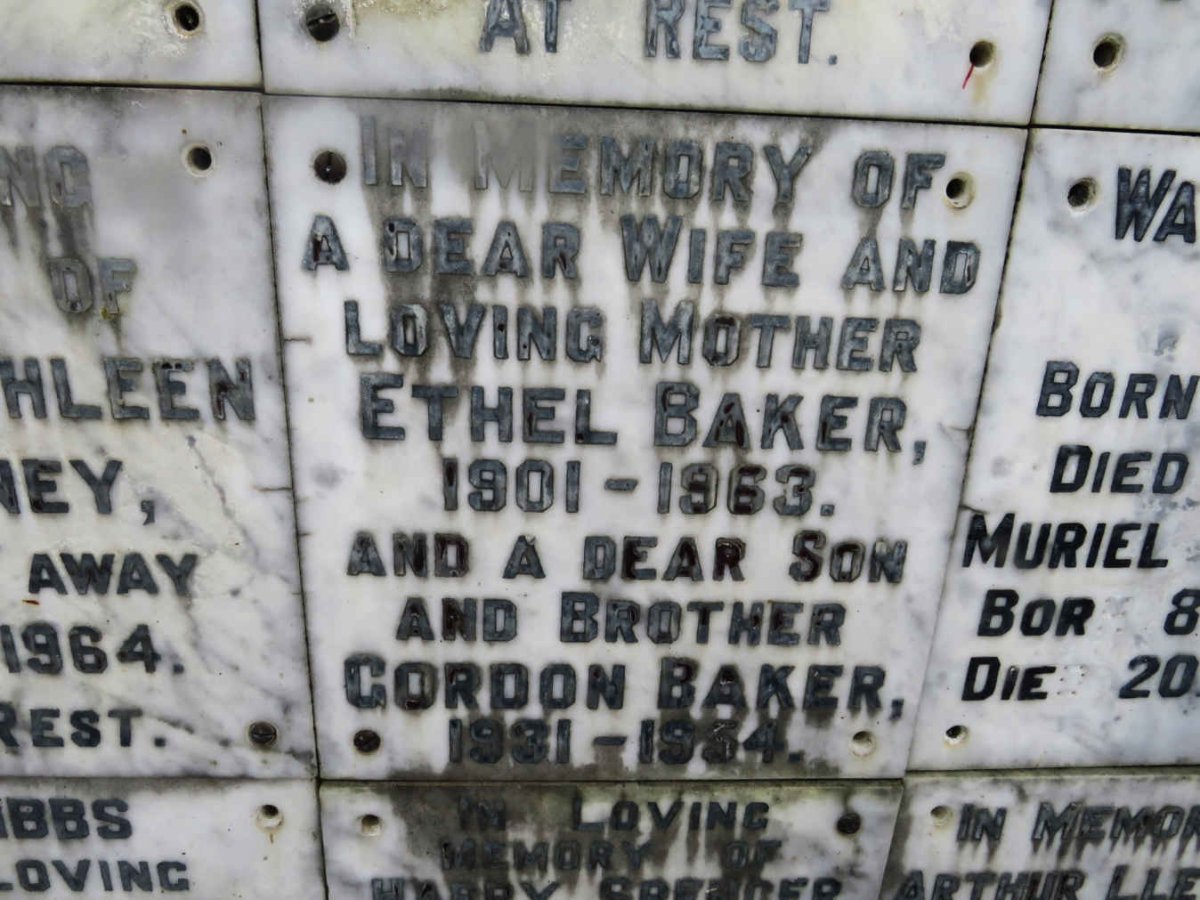 BAKER Ethel 1901-1963 :: BAKER Gordon 1931-1954