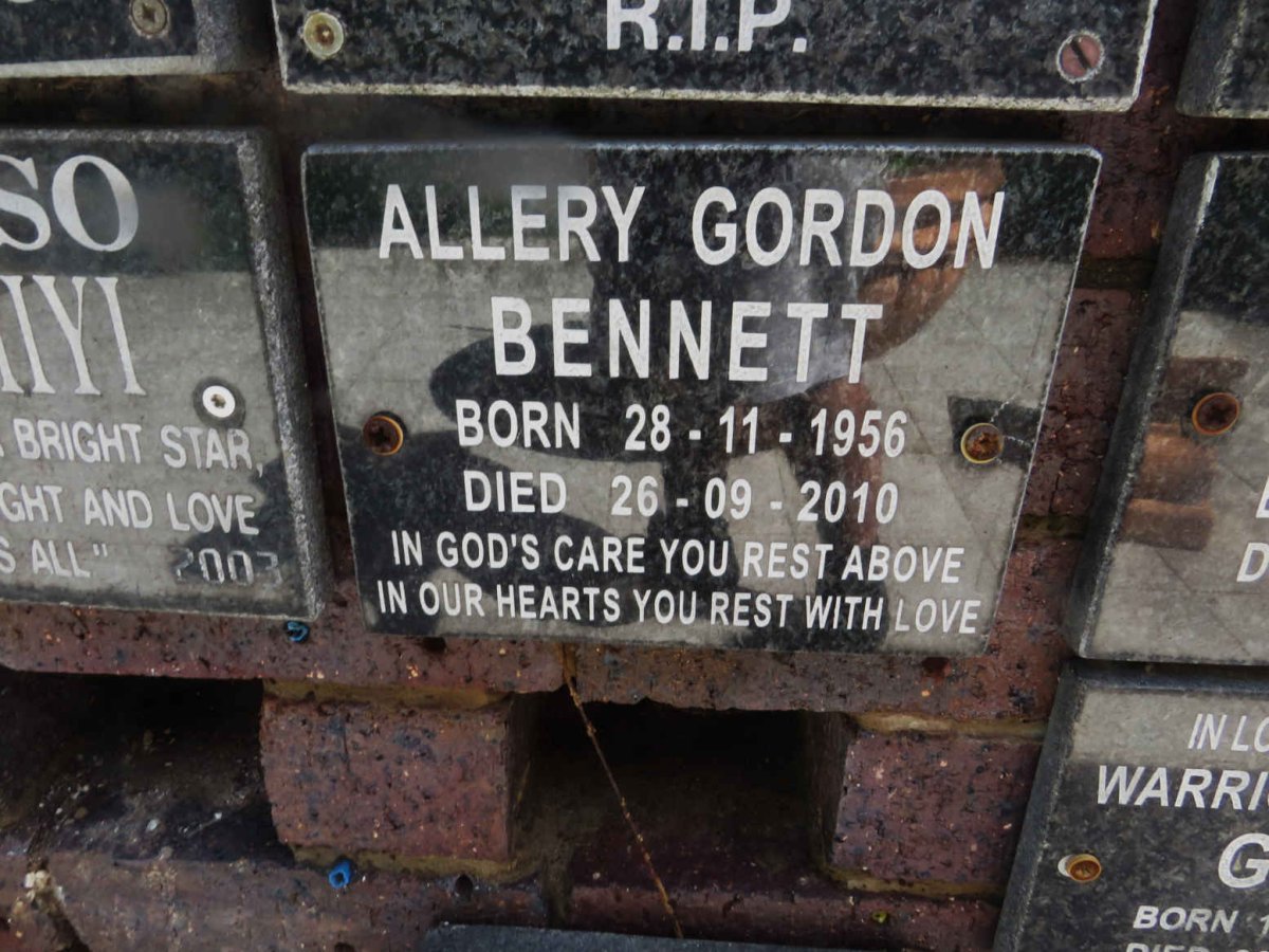 BENNETT Allery Gordon 1956-2010