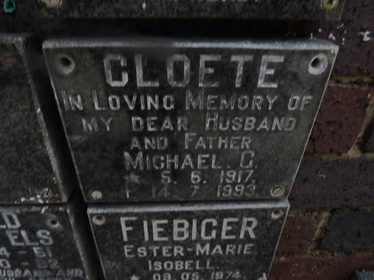 CLOETE Michael C. 1917-1993