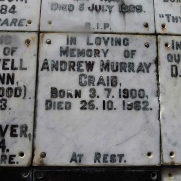 CRAIB Andrew Murray 1900-1962