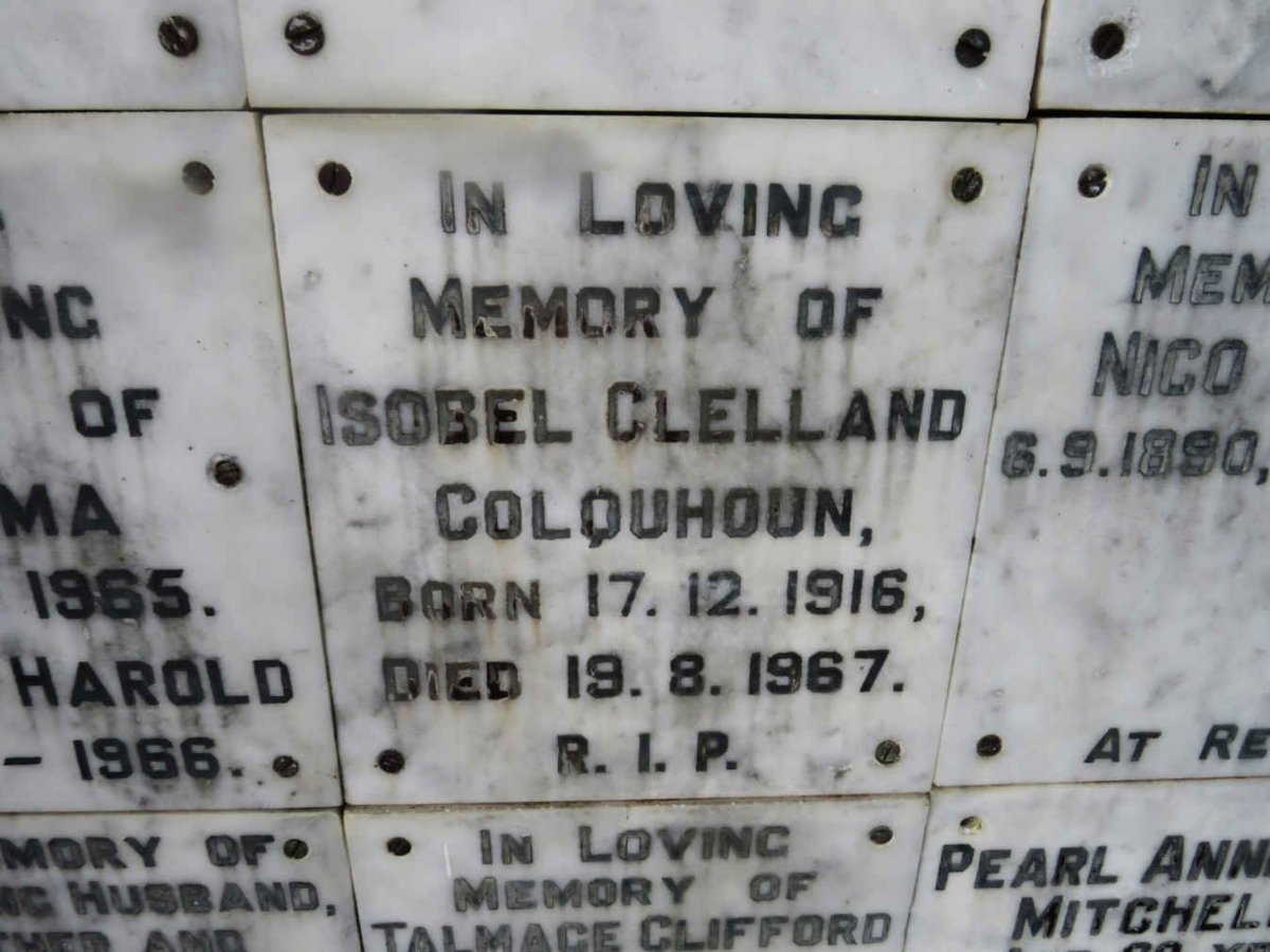 COLQUHOUN Isobel Clelland 1916-1967