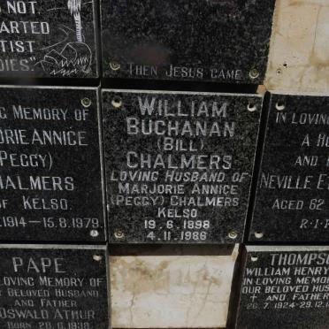 CHALMERS William Buchanan 1898-1986