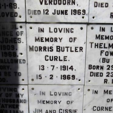 CURLE Morris Butler 1914-1969
