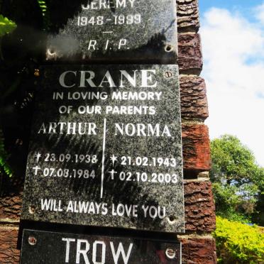 CRANE Arthur 1938-1984 &amp; Norma 1943-2003