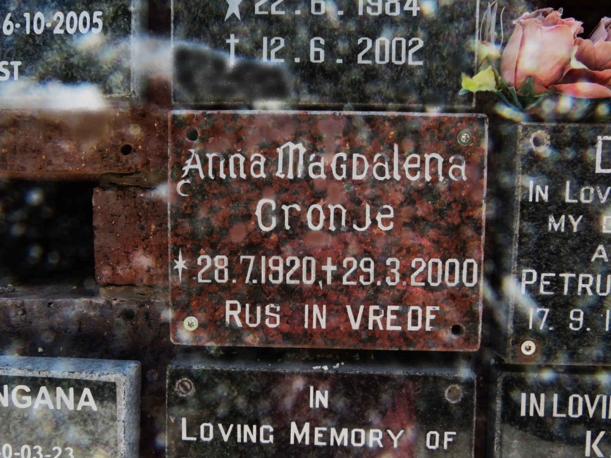 CRONJE Anna Magdalena 1920-2000