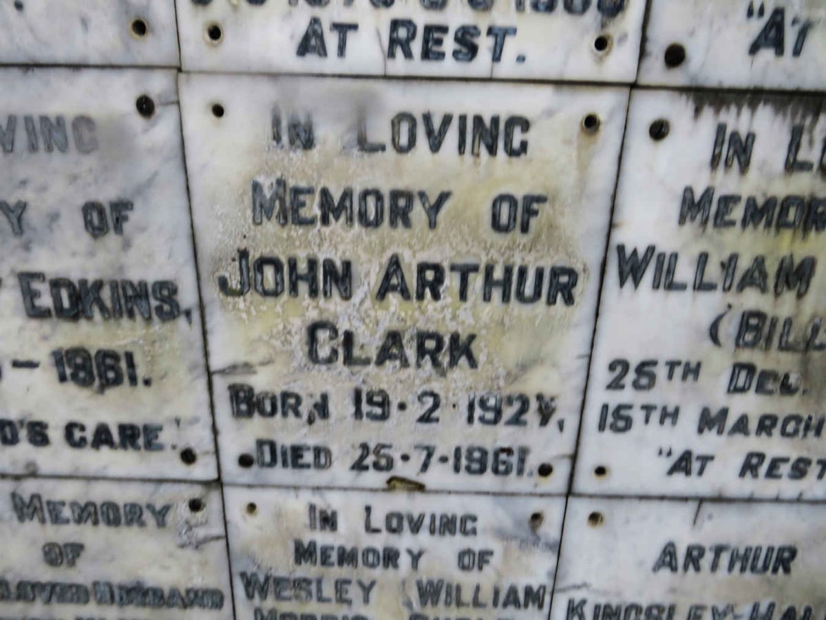 CLARK John Arthur 1927-1961