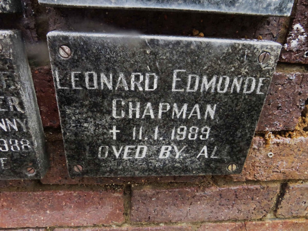 CHAPMAN Leonard Edmonde -1989