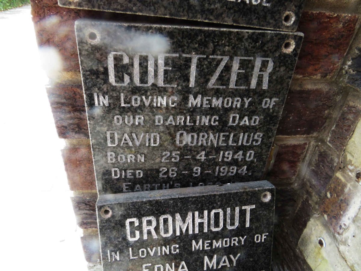 COETZER David Cornelius 1940-1994