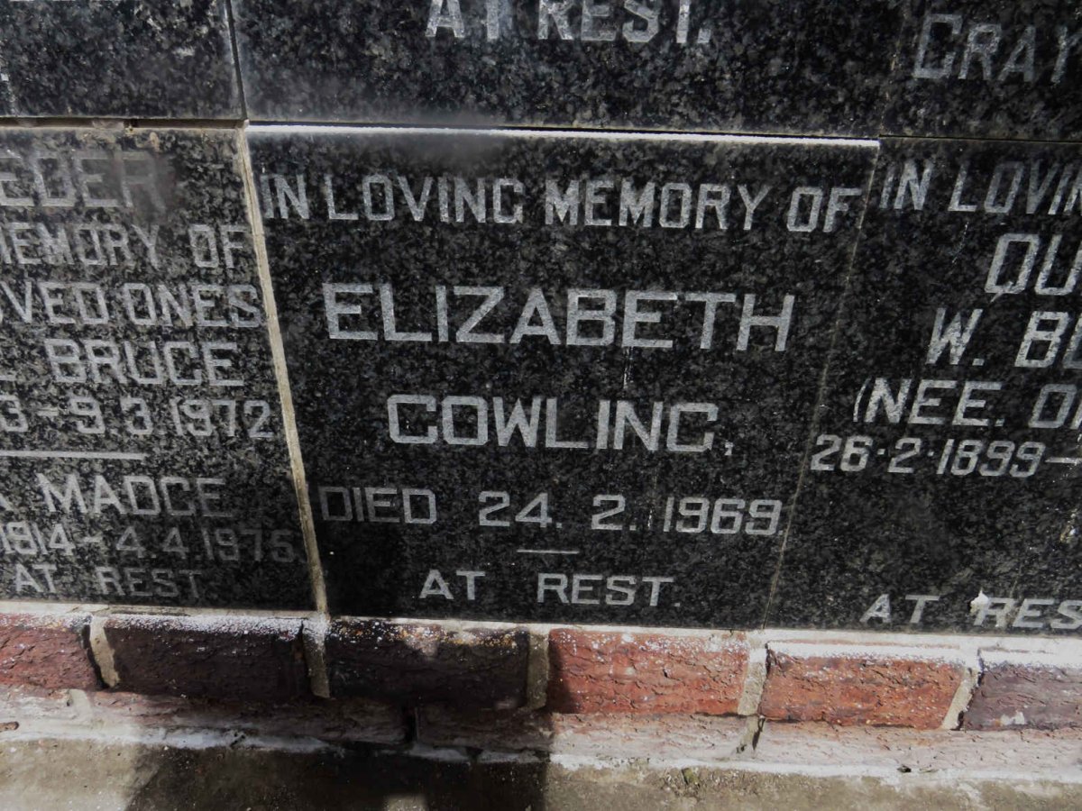 COWLING Elizabeth -1969