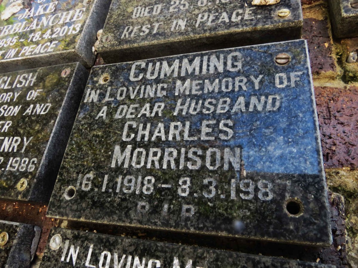CUMMING Charles Morrison 1918-1987