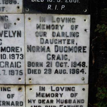 CRAIG Norma Dugmore 1948-1964