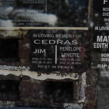 CEDRAS Jim 1959-2016 &amp; Penelope Lynette 1960-2004