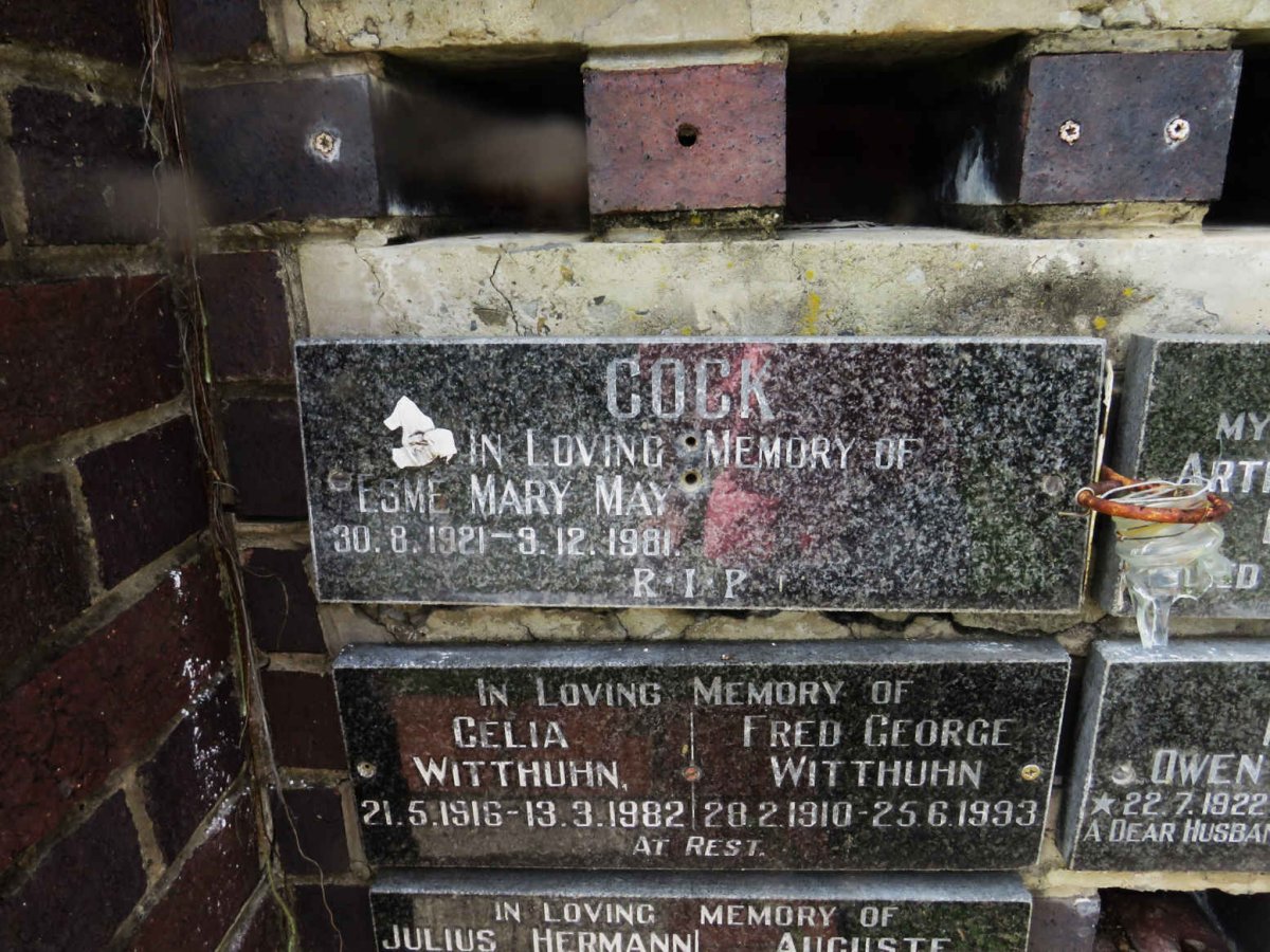 COCK Esme Mary May 1921-1981