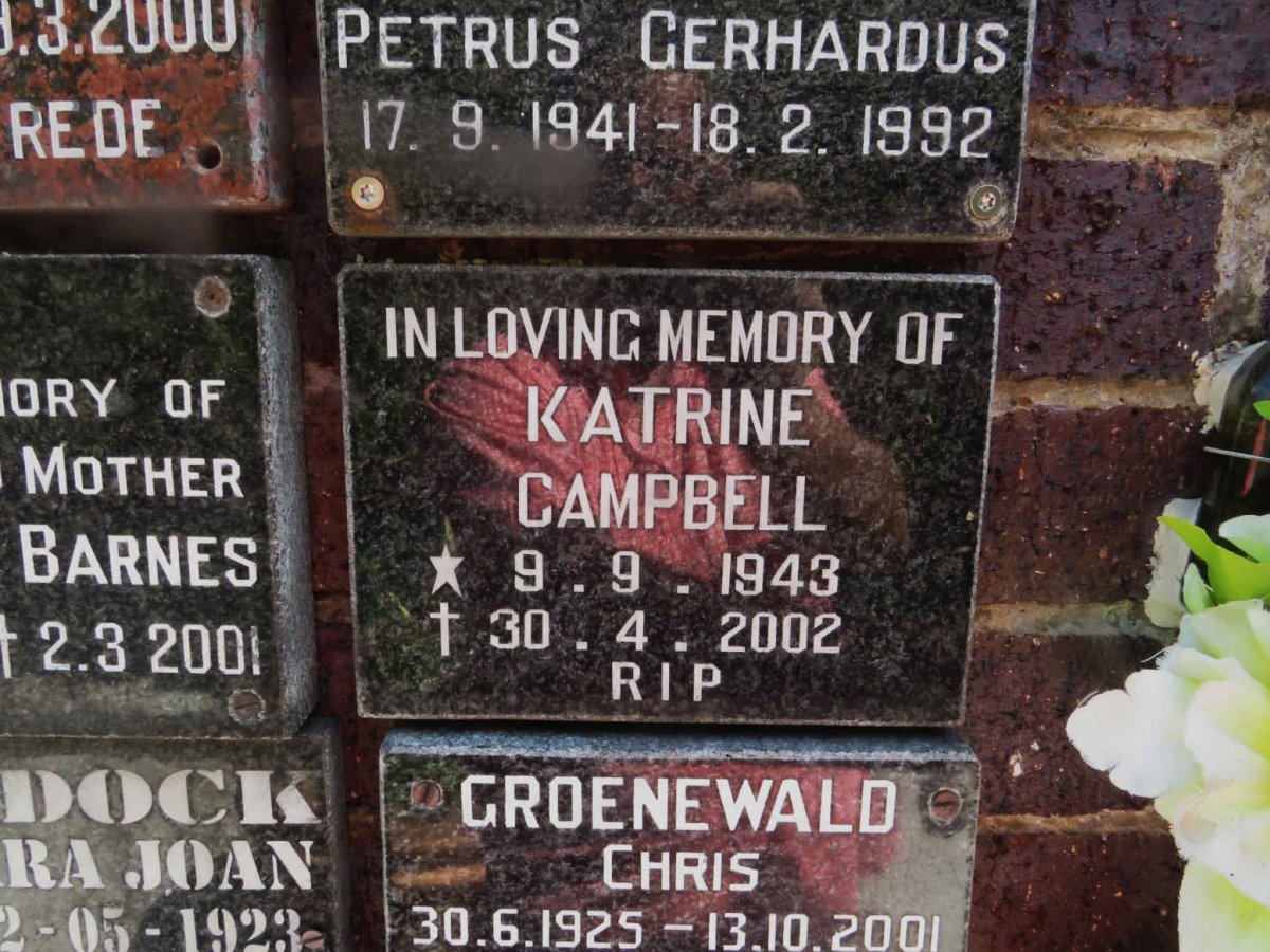 CAMPBELL Katrine 1943-2002