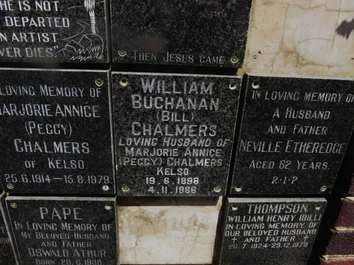 CHALMERS William Buchanan 1898-1986