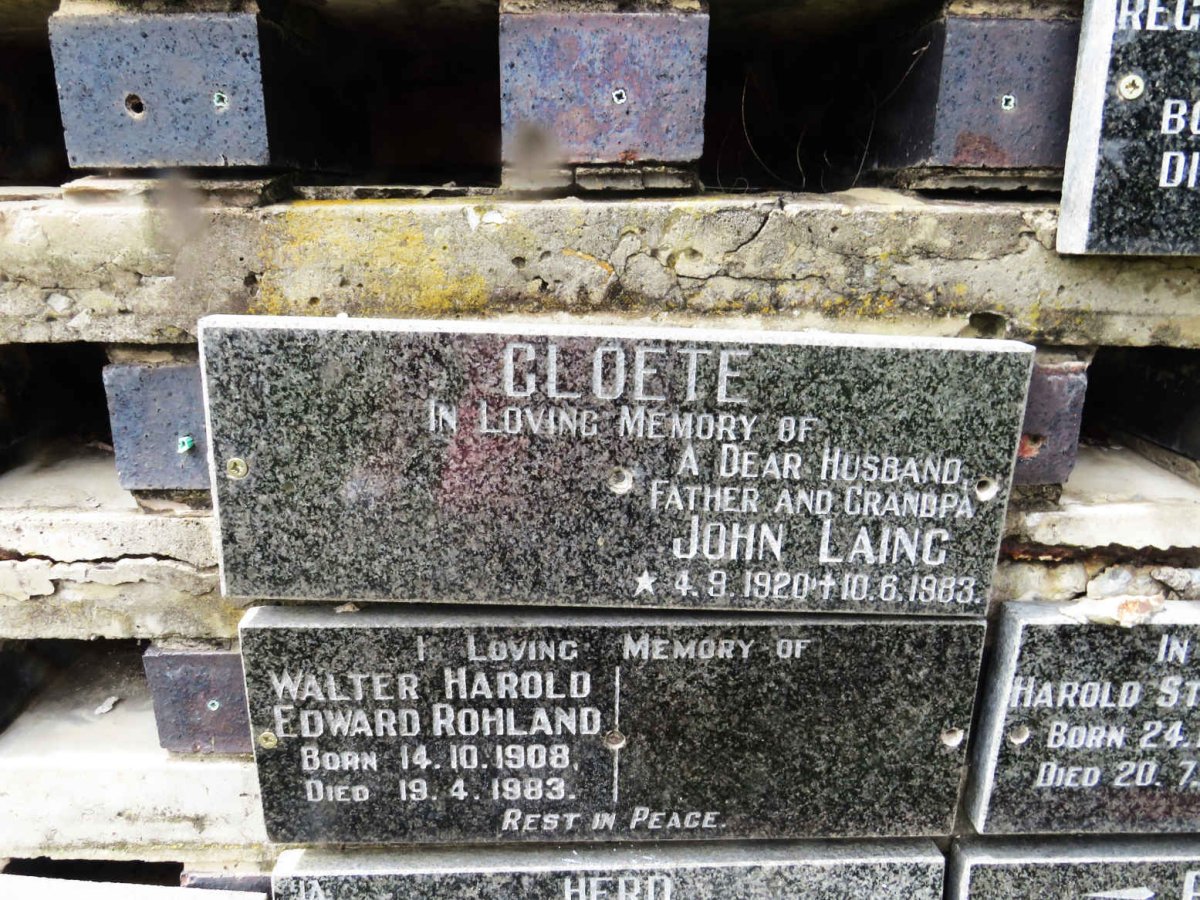 CLOETE John Laing 1920-1983
