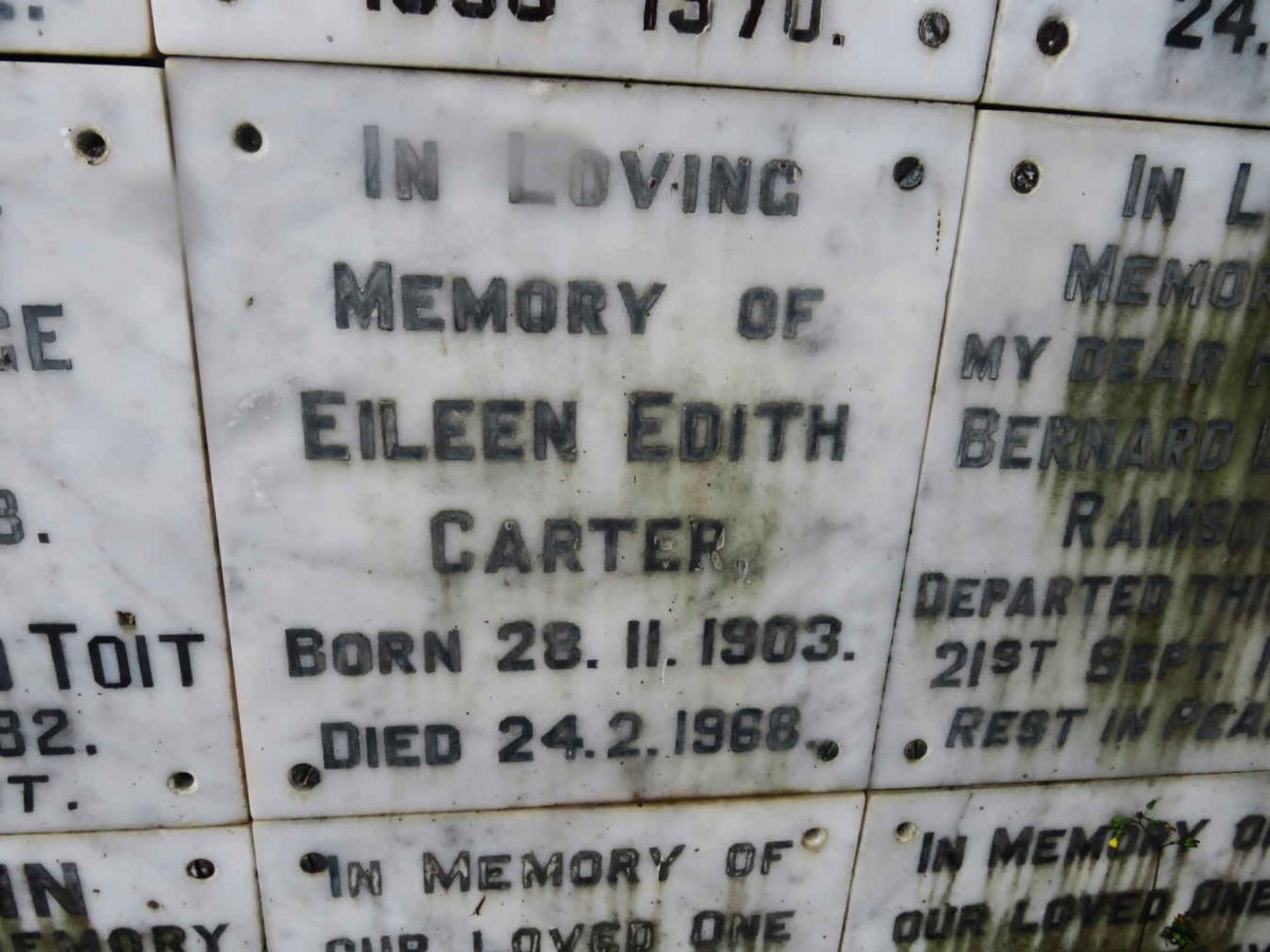 CARTER Eileen Edith 1903-1968