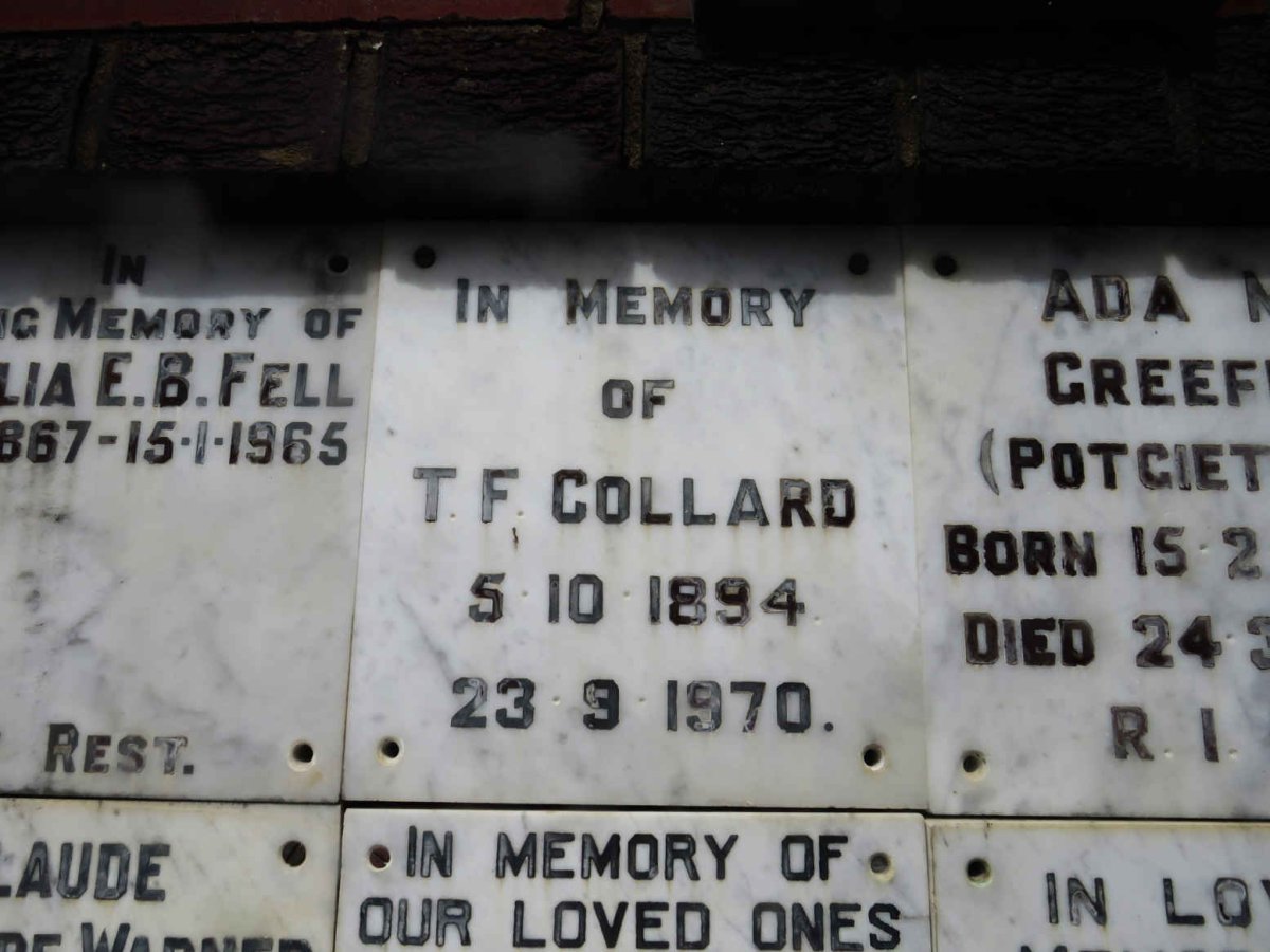 COLLARD T.F. 1894-1970