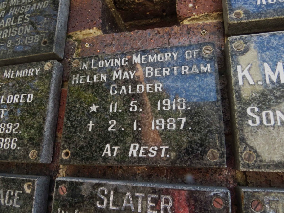 CALDER Helen May Bertram 1913-1987