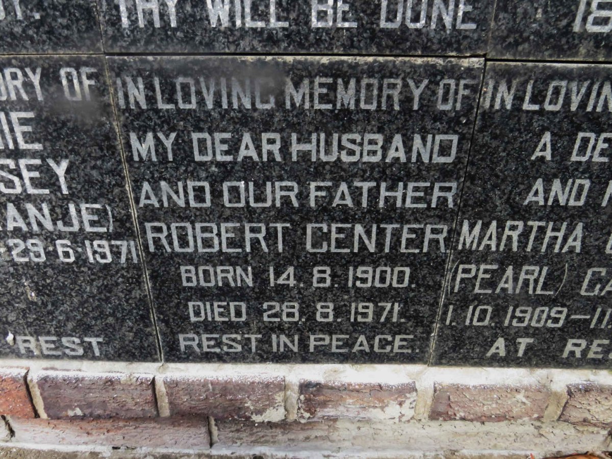 CENTER Robert 1900-1971