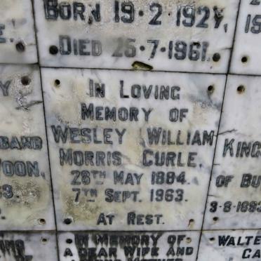 CURLE Wesley William Morris 1884-1963
