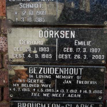 DORKSEN Gerhard 1903-1985 &amp; Emilie 1907-2003