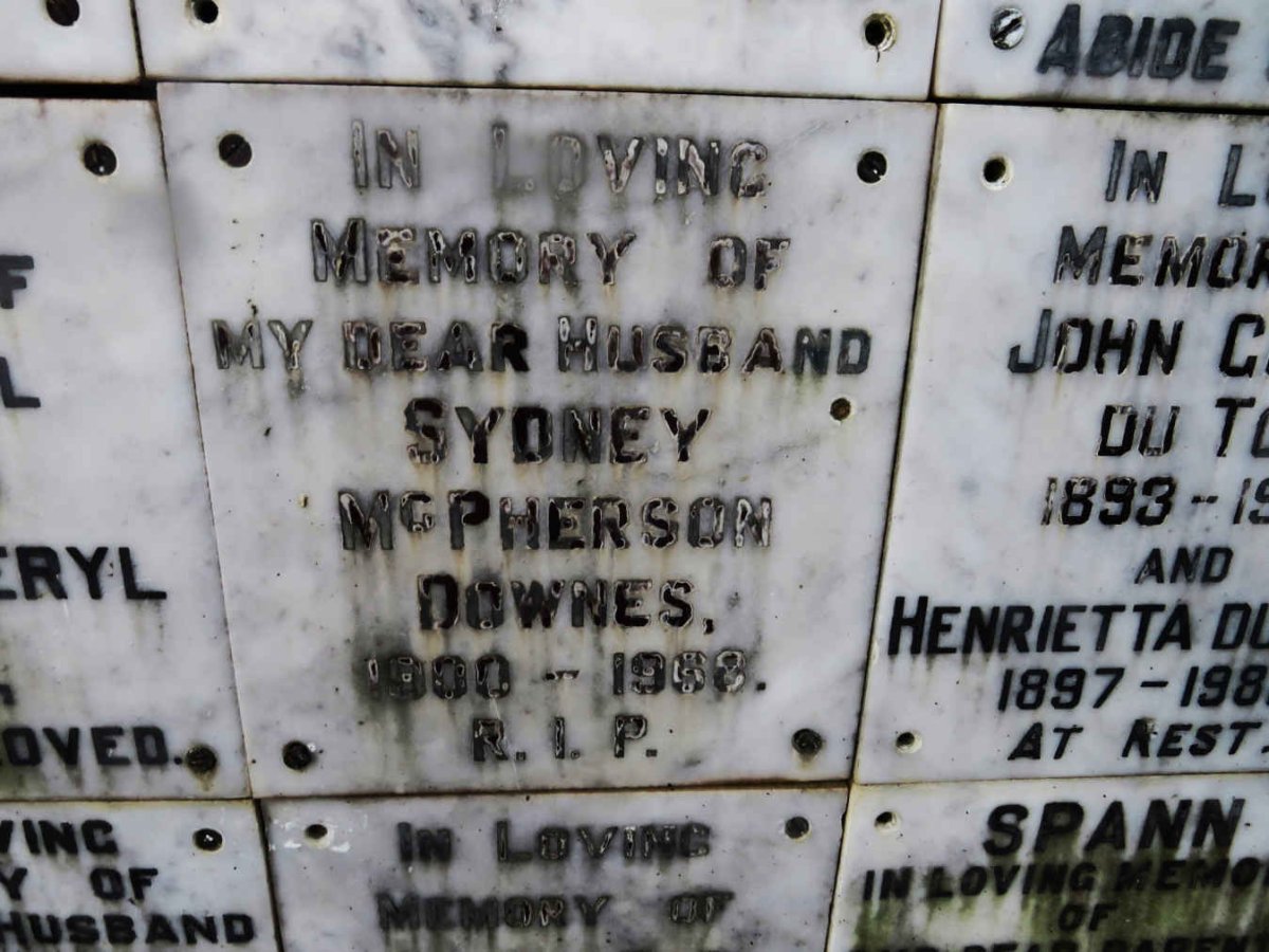 DOWNES Sydney McPherson 1900-1968