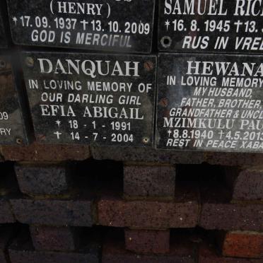 DANQUAH Efia Abigail 1991-2004