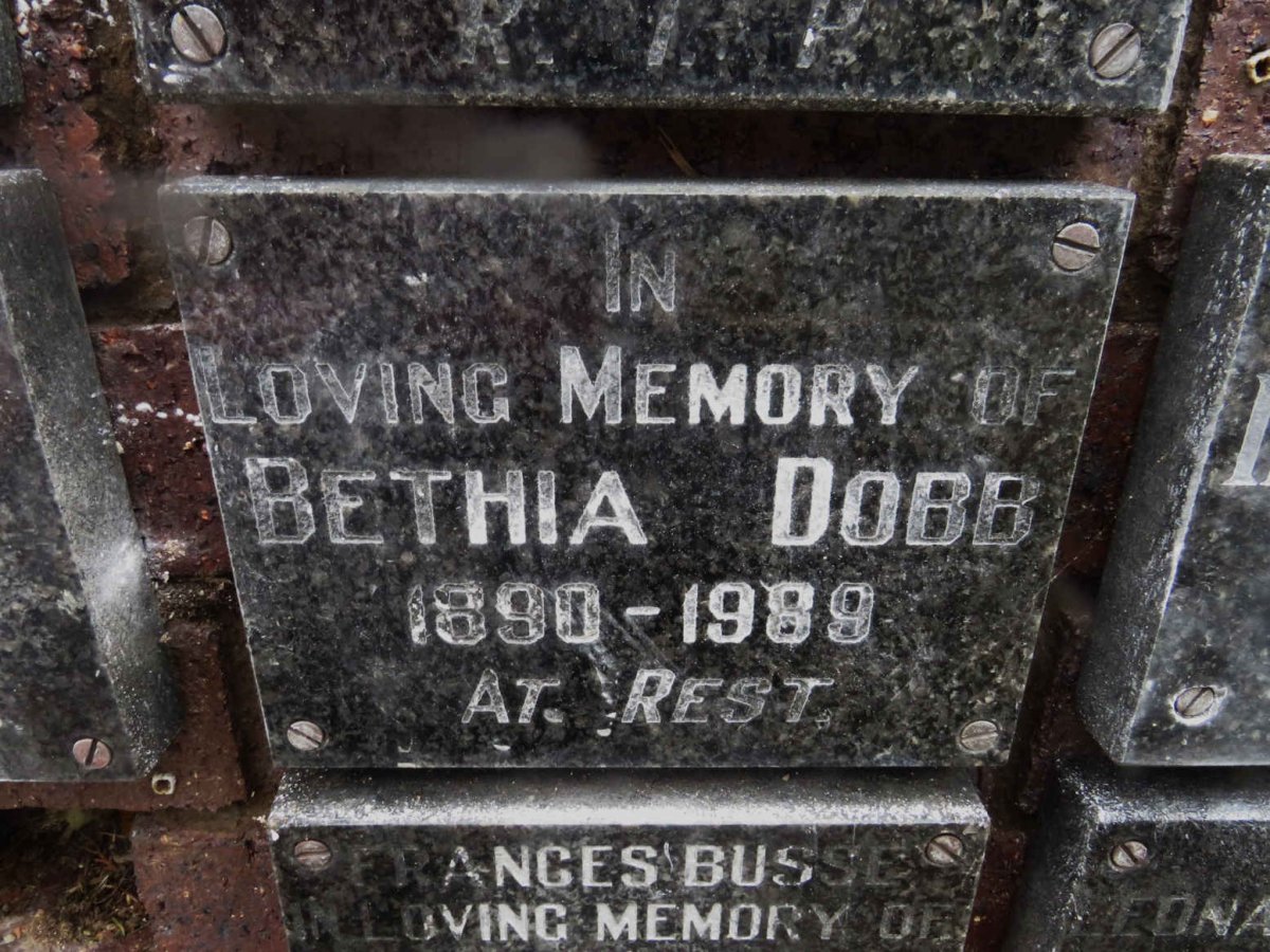 DOBB Bethia 1890-1989