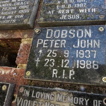 DOBSON Peter John 1937-1986