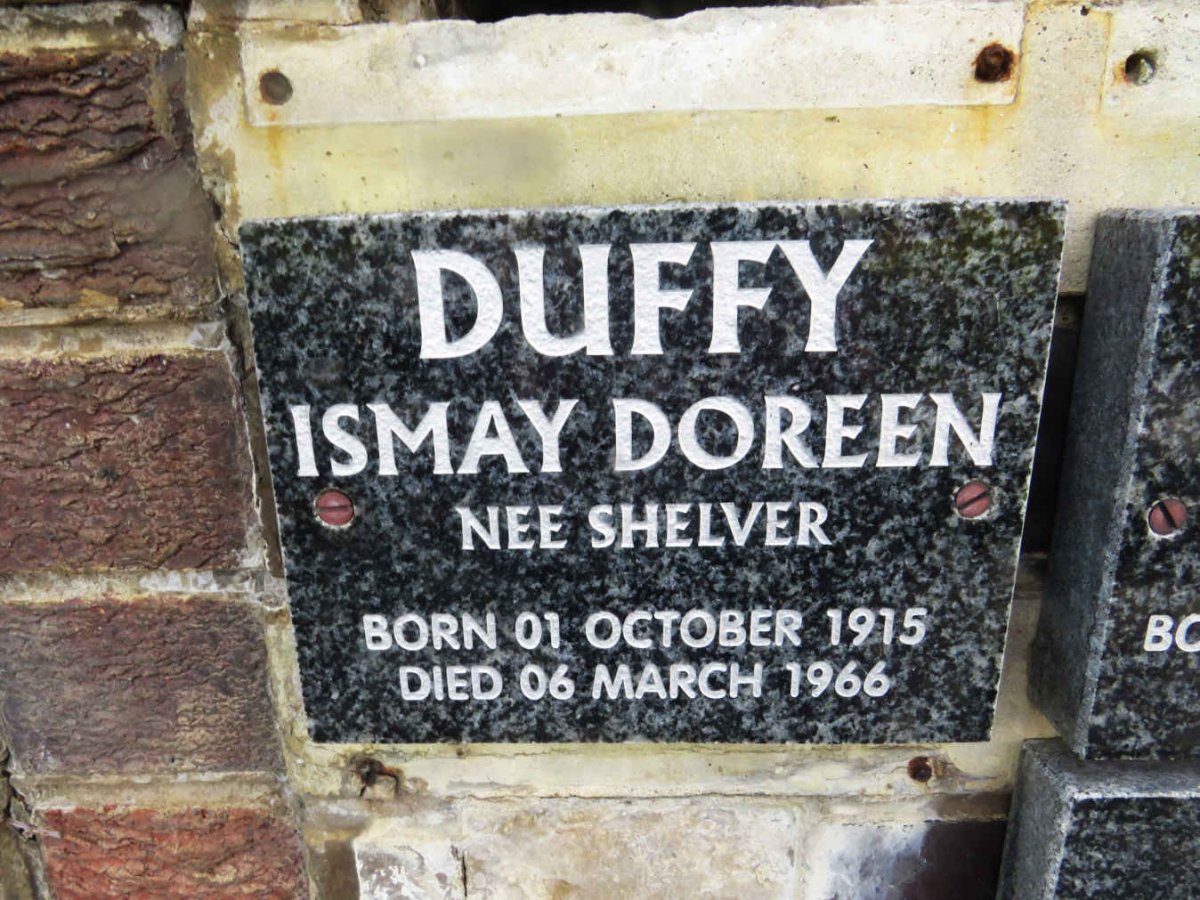 DUFFY Ismay Doreen nee SHELVER 1915-1966