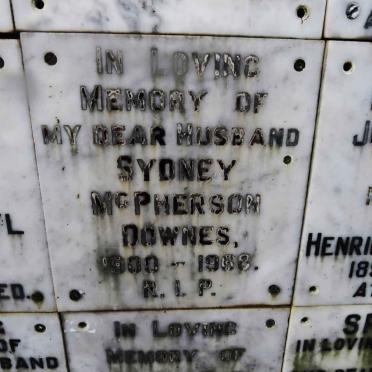 DOWNES Sydney McPherson 1900-1968