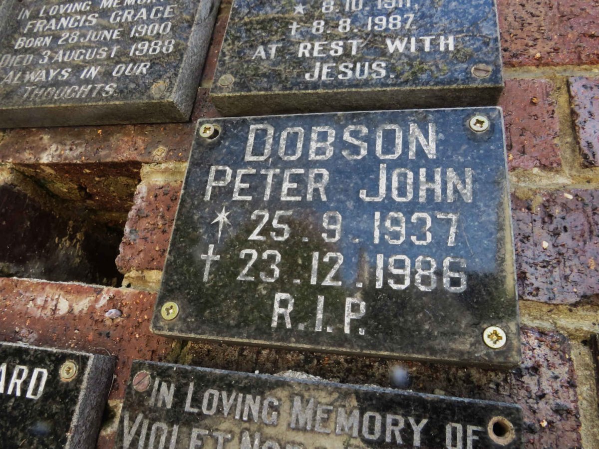 DOBSON Peter John 1937-1986