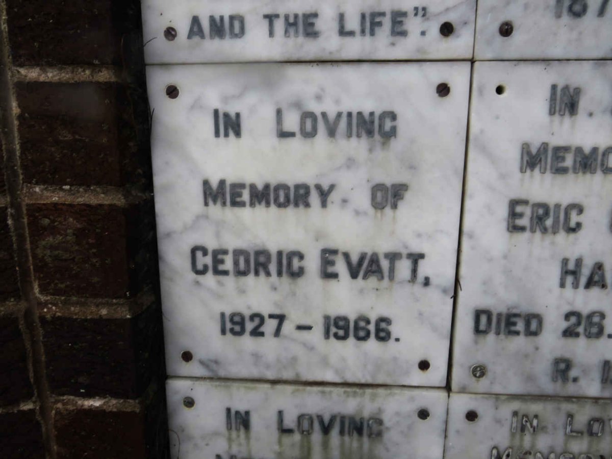 EVATT Cedric 1927-1966