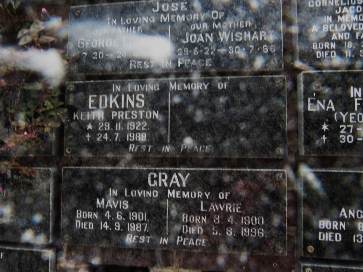 EDKINS Keith Preston 1922-1989