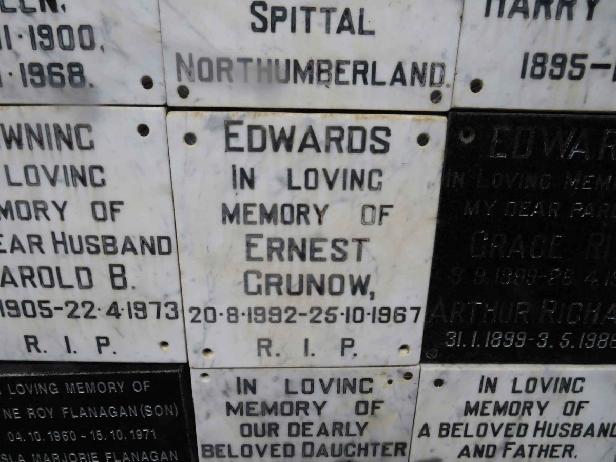 EDWARDS Ernest Grunow 1992-1967