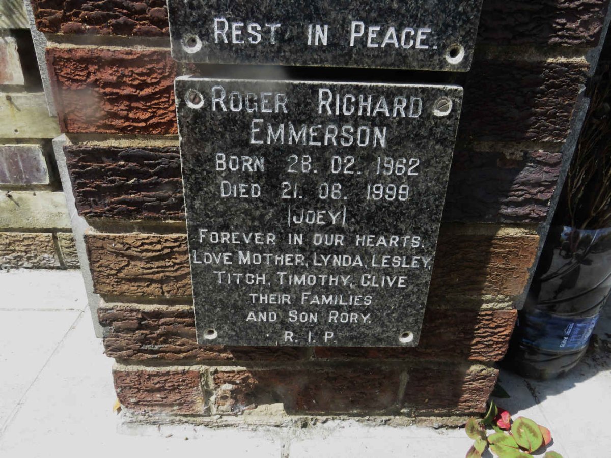 EMMERSON Roger Richard 1962-1999
