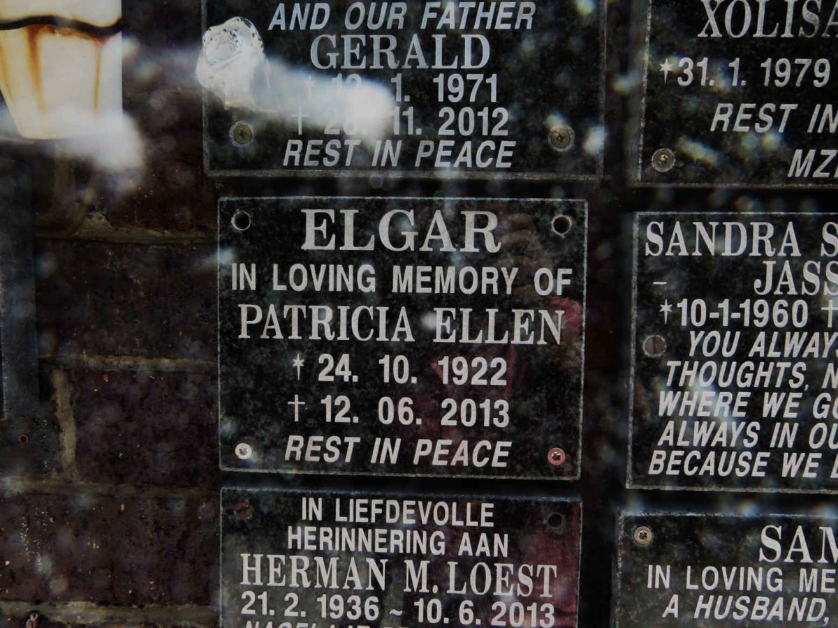 ELGAR Patricia Ellen 1922-2013
