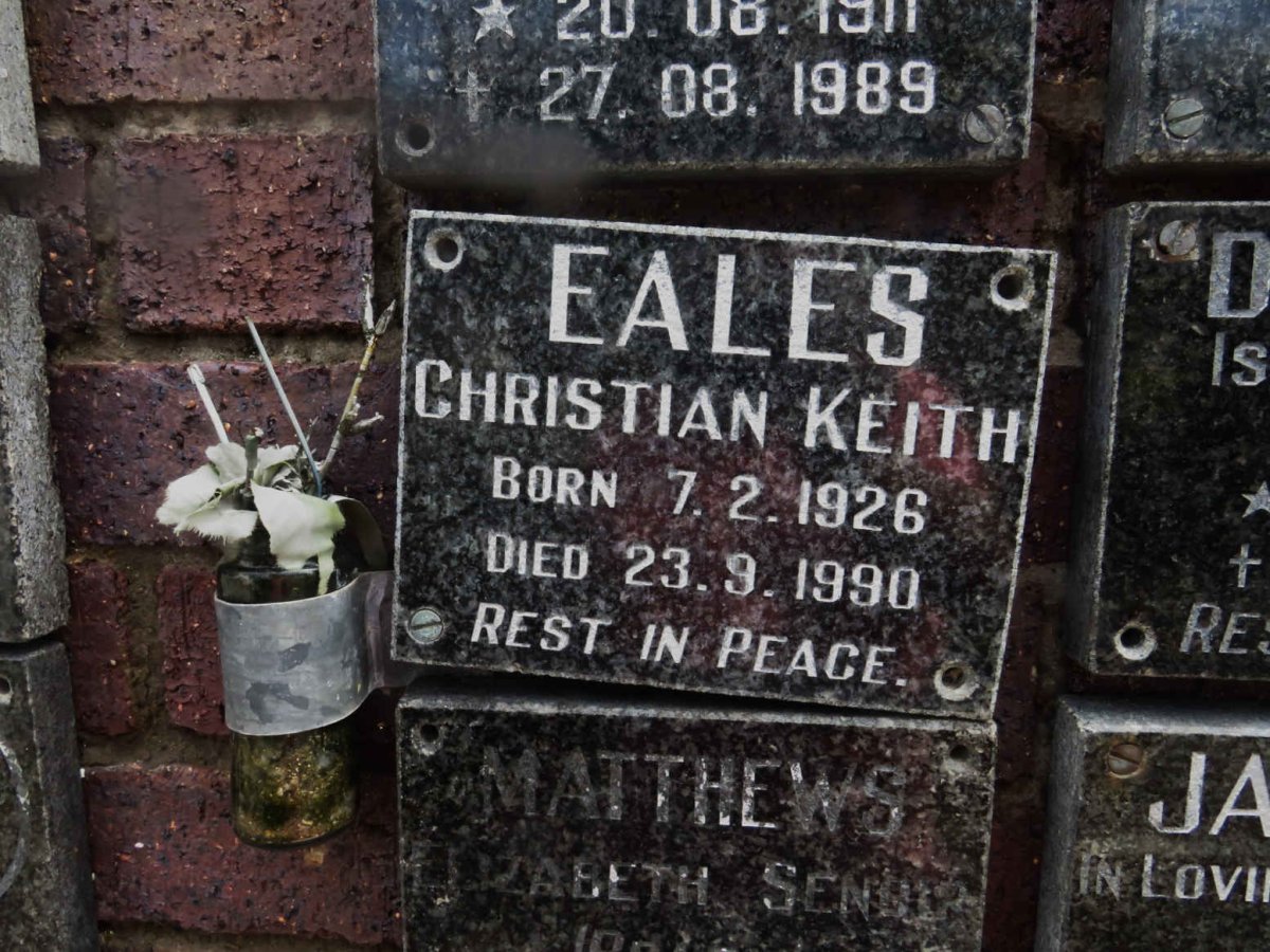EALES Christian Keith 1926-1990