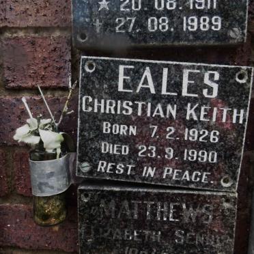 EALES Christian Keith 1926-1990