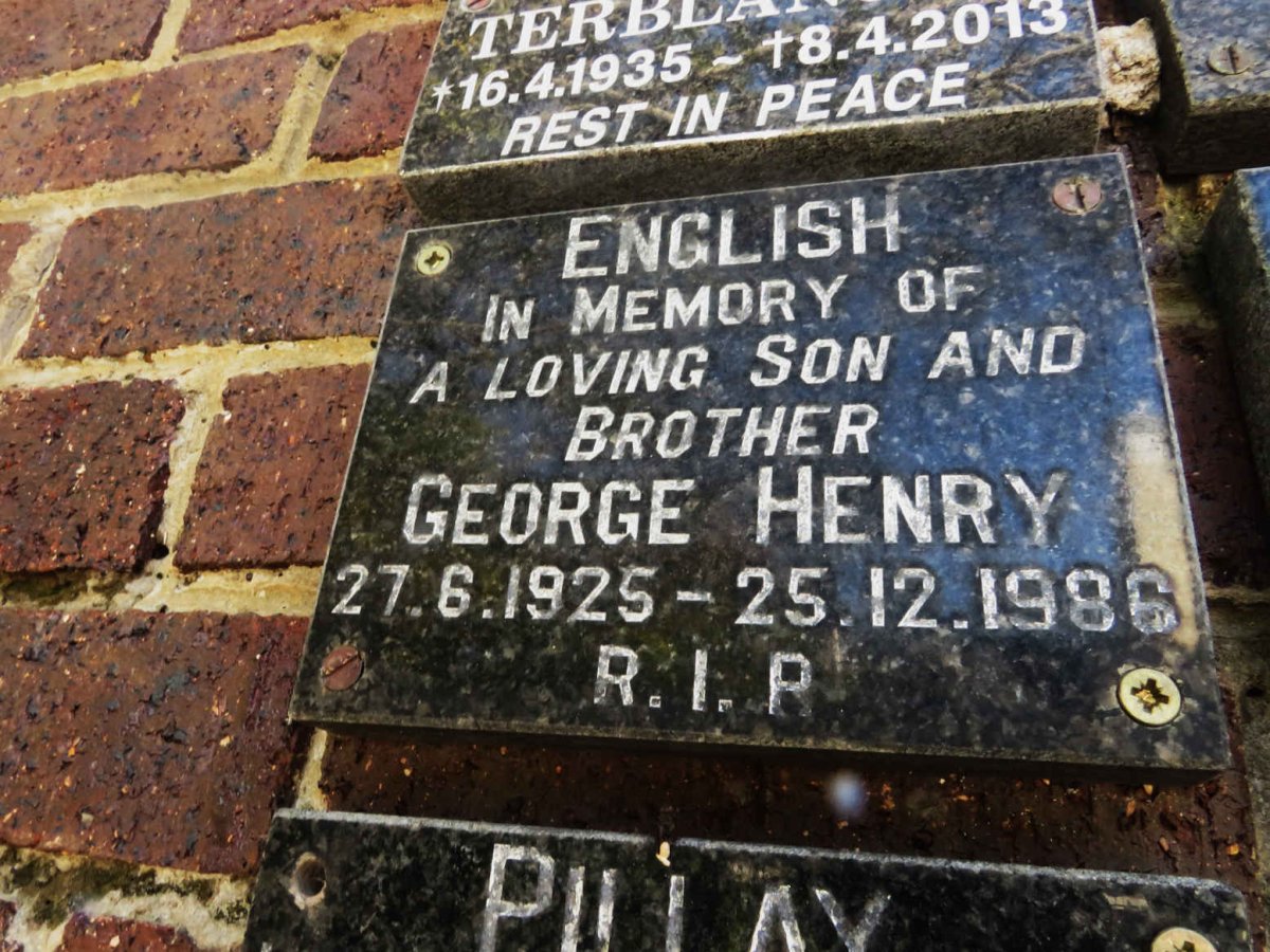 ENGLISH George Henry 1925-1986
