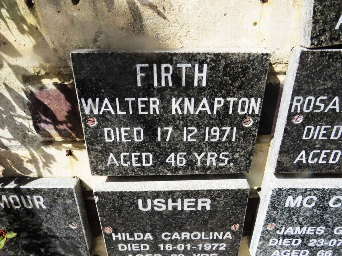 FIRTH Walter Knapton -1971