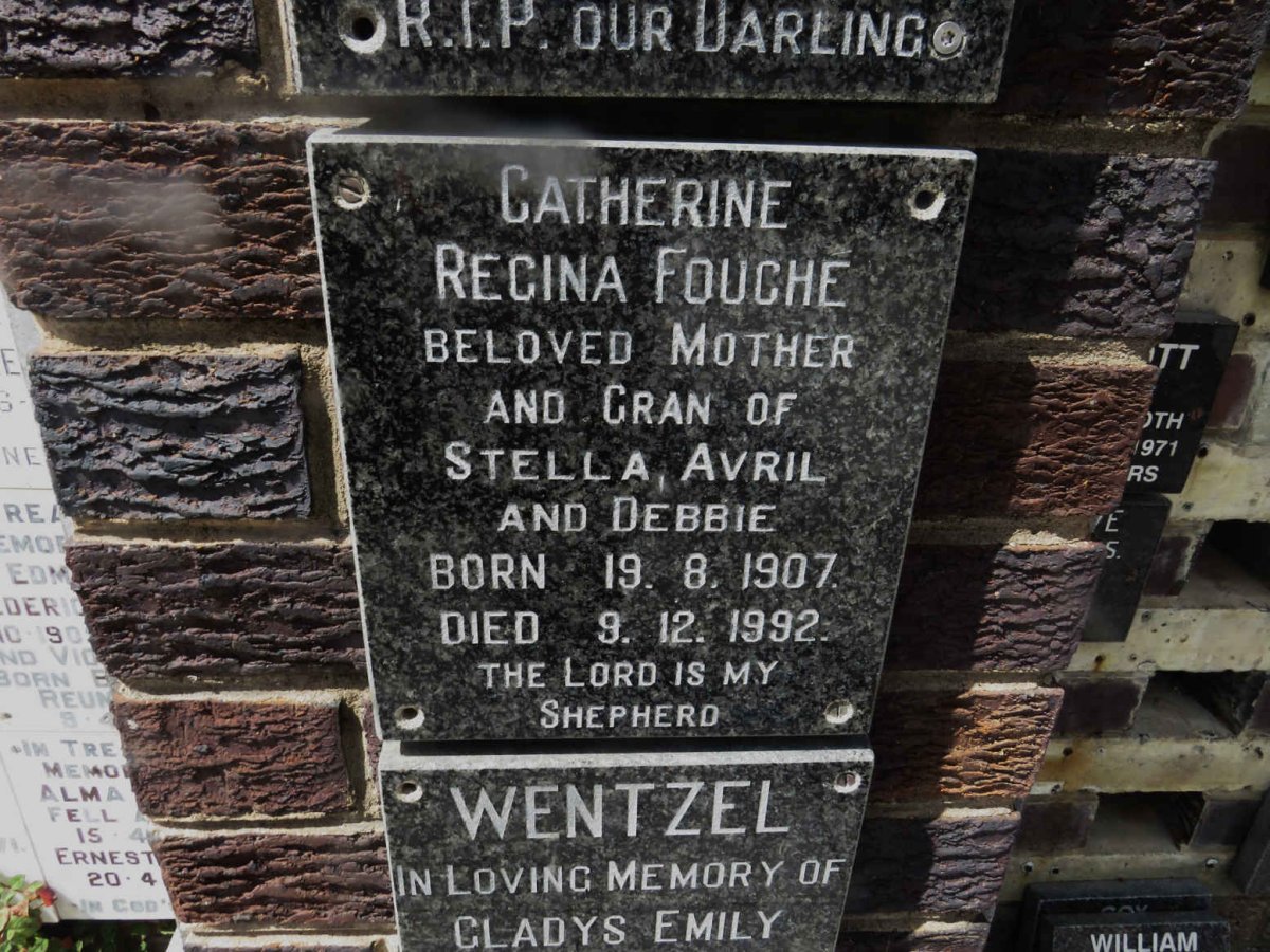 FOUCHE Catherine Regina 1907-1992