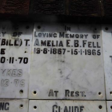 FELL Amelia E.B. 1867-1965
