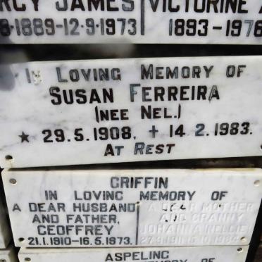 FERREIRA Susan nee NEL 1908-1983