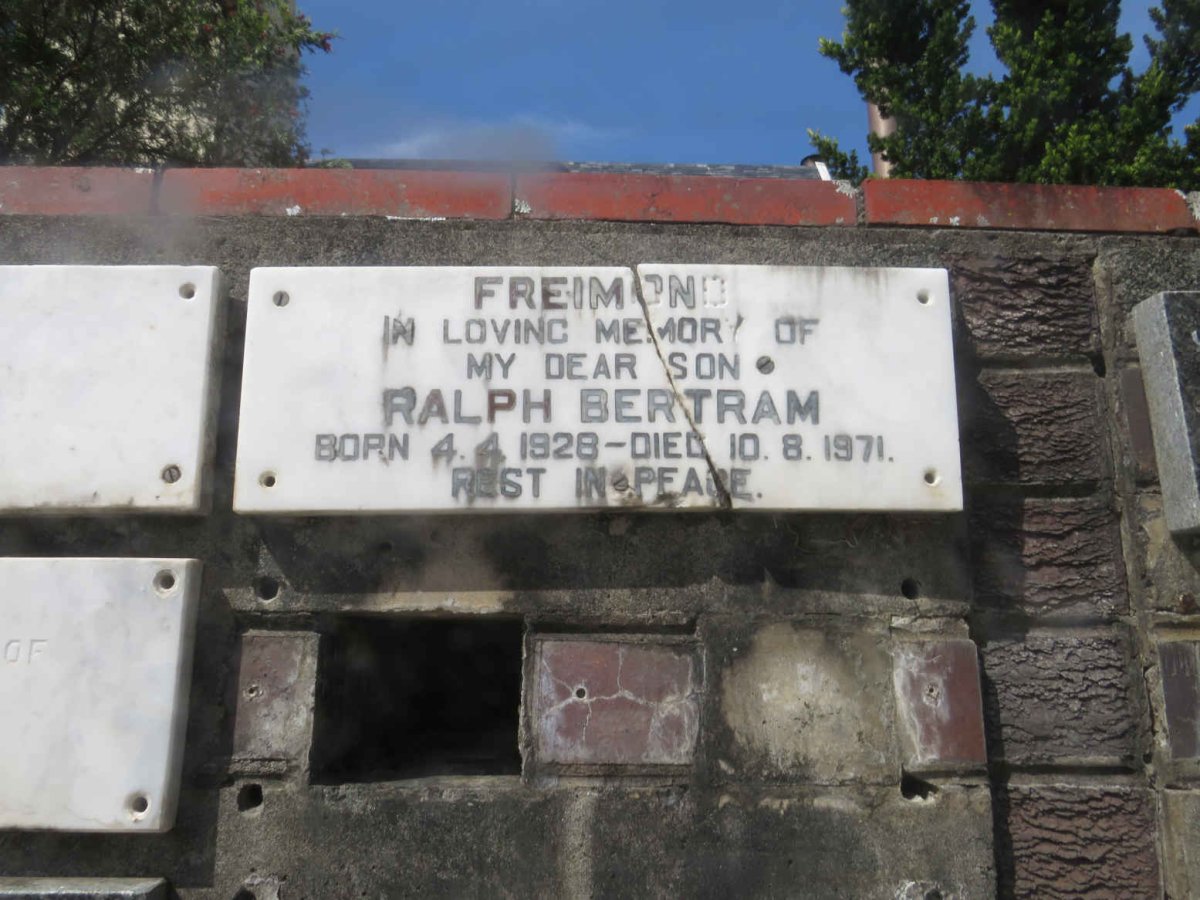FREIMOND Ralph Bertram 1928-1971