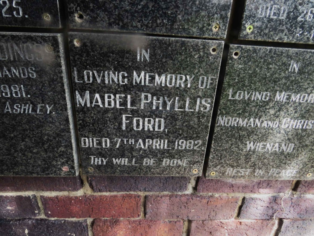 FORD Mabel Phyllis -1982