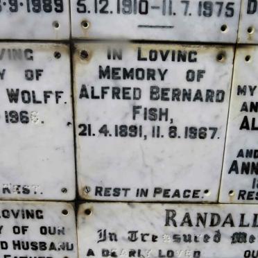 FISH Alfred Bernard 1891-1967