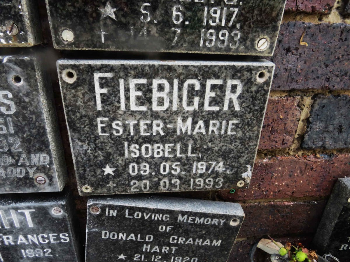 FIEBIGER Ester-Marie Isobell 1974-1993